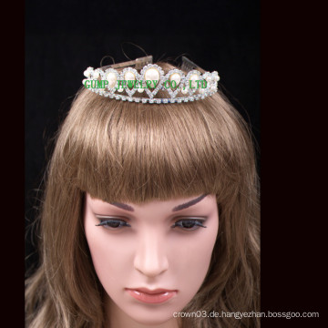 Promotion Perle Tiara Glas Kristall Krone